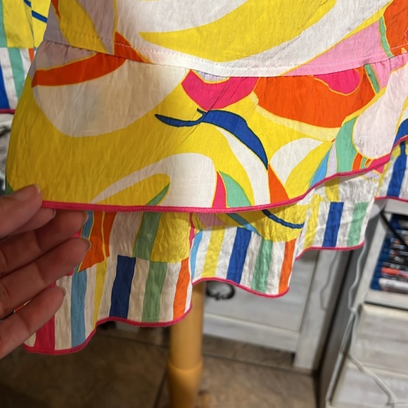 John Mark Women’s 2X Colorful Abstract Waves Print Geometric Tunic Shirt Bright - Picture 9 of 10